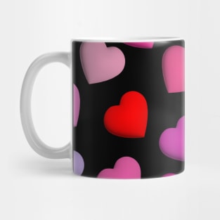 3d Heart Pattern Mug